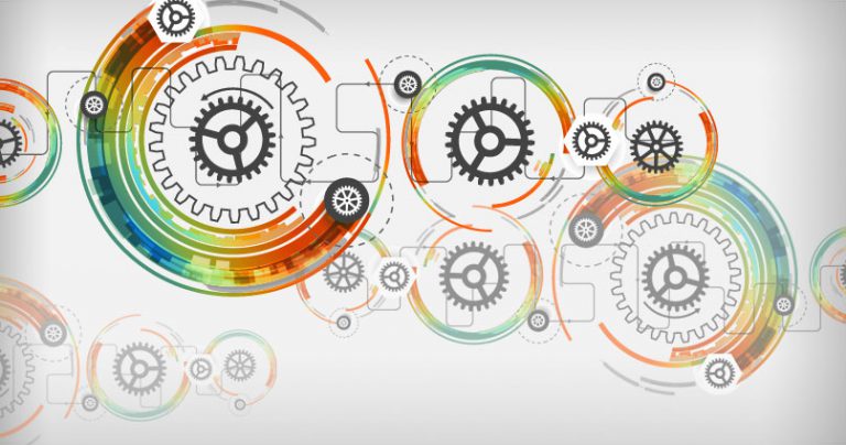 gears illustration to represent robotic process automation or rpa