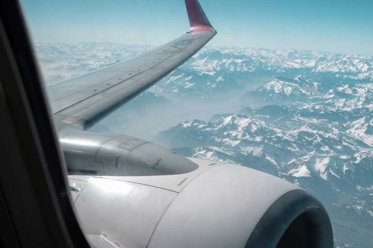 view from an airplane window