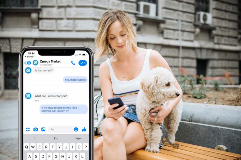 example of facebook messenger for customer service